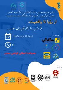 سمپوزیوم ملی کارآفرینی و نوآوری با حضور مدیرعامل ماهان صنعت ایرانیان سمپوزیوم ملی کارآفرینی و نوآوری با حضور مدیرعامل ماهان صنعت ایرانیان